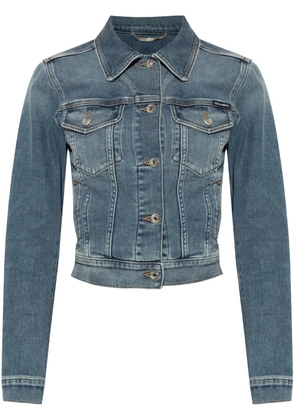 Dolce & Gabbana logo-plaque denim jacket - Blue