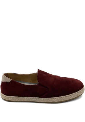 Brunello Cucinelli suede slip-on espadrilles - Red