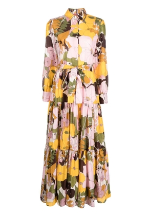 La DoubleJ Bellini floral-print shirtdress - Pink