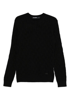 Karl Lagerfeld cable-knit sweater - Black