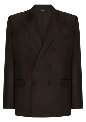 Dolce & Gabbana double-breasted silk blazer - Brown