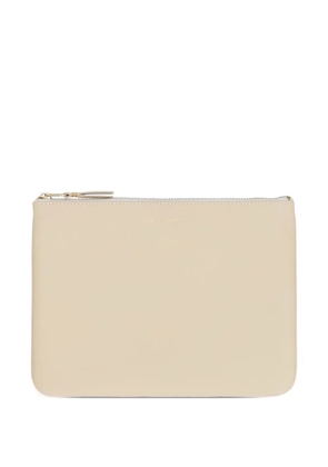 Comme Des Garçons Wallet logo-print leather pouch - Neutrals