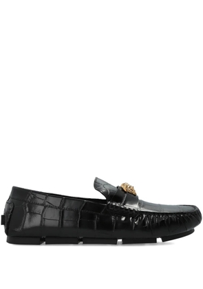 Versace Medusa Head-motif round-toe loafers - Black