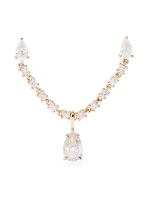 Anita Ko 18kt yellow gold Pear diamond loop earring