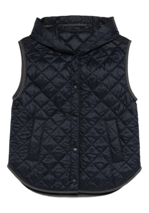 Brunello Cucinelli hooded quilted gilet - Black