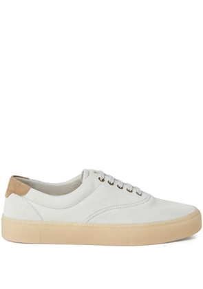 Brunello Cucinelli low-top suede sneakers - White