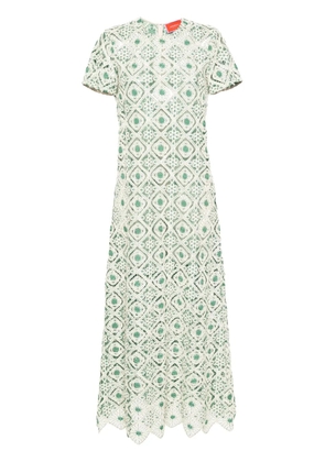 La DoubleJ Swing macramé maxi dress - Neutrals