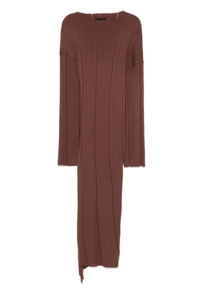 Jade Cropper knitted maxi dress - Brown