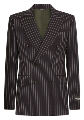 Dolce & Gabbana double-breasted pinstripe blazer - Blue