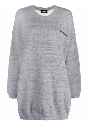 DSQUARED2 logo-print sweater dress - Grey