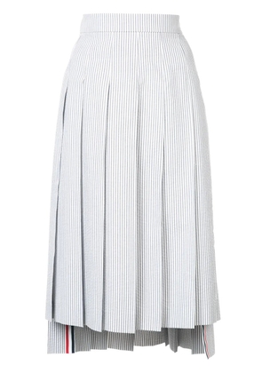 Thom Browne Seersucker Pleated Skirt - Grey