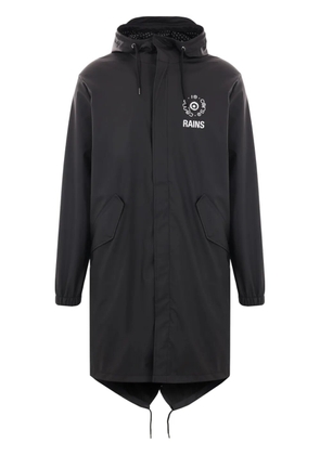 Rains x 10 Corso Como printed hooded raincoat - Black