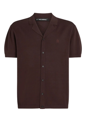 Karl Lagerfeld monogram-detail shirt - Brown