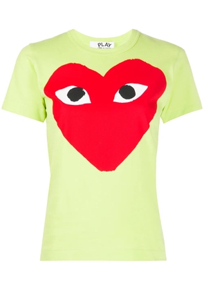 Comme Des Garçons Play heart print round neck T-shirt - Green