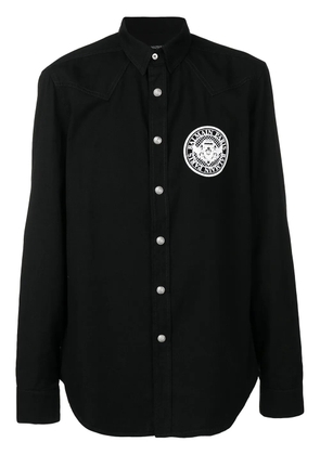 Balmain embroidered logo shirt - Black