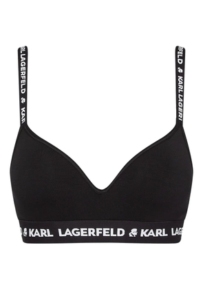 Karl Lagerfeld logo-underband padded bra - Black