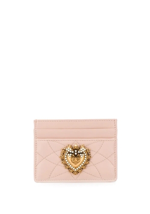 Dolce & Gabbana Devotion quilted card holder - Pink