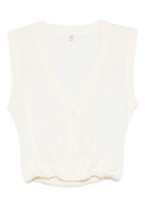 R13 V-neck cropped vest - Neutrals