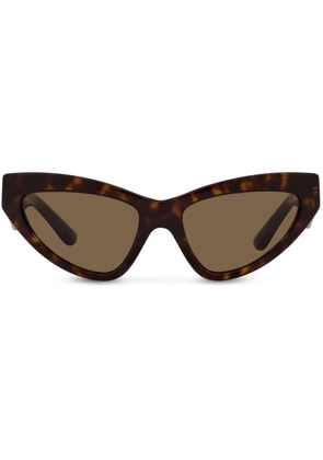 Dolce & Gabbana Eyewear DG Crossed cat-eye frame sunglasses - Brown
