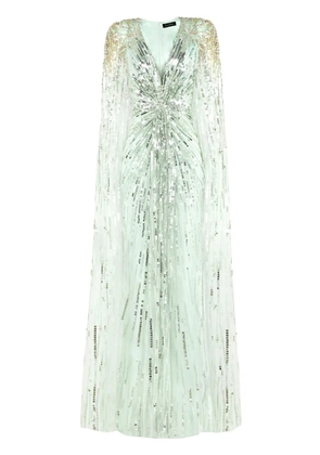 Jenny Packham Gold Rush sequin-embellished gown - Green