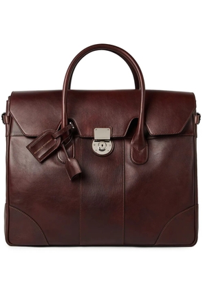 Brunello Cucinelli leather luggage bag - Red