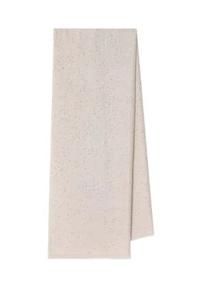 Brunello Cucinelli sequin-embellished scarf - C9731 BEIGE