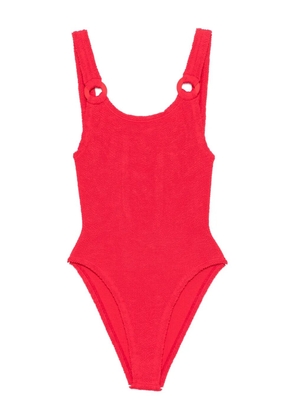 Hunza G Domino hoop-detail swimsuit - Red