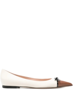 Valentino Garavani leather ballet flats - White
