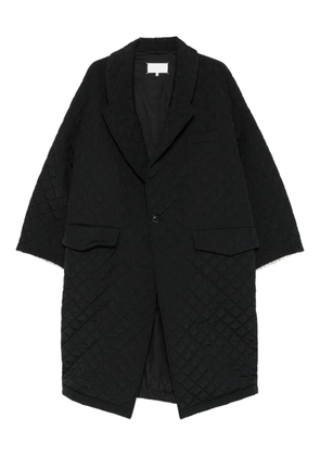Maison Margiela four stitch-logo quilted coat - Black