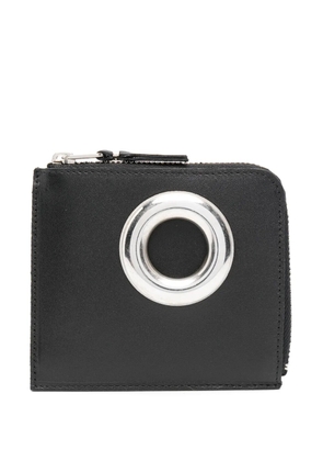 Comme Des Garçons Wallet eyelet-detail leather wallet - Black
