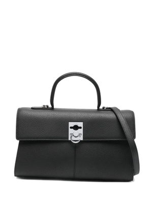 Cafuné Medium Stance grain leather crossbody bag - Black