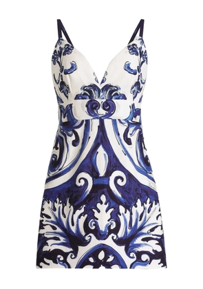 Dolce & Gabbana Majolica mini dress - Blue
