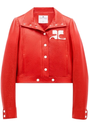 Courrèges Iconique vinyl jacket - Red