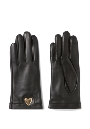 Claudie Pierlot heart-embellishments leather gloves - Black