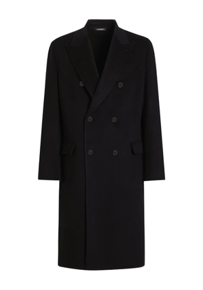 Dolce & Gabbana double-breasted cashmere coat - Black