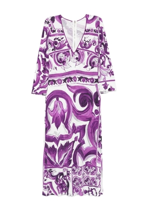 Dolce & Gabbana Maiolica-print dress - Purple