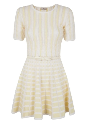 Elisabetta Franchi striped knitted dress - Yellow