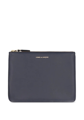 Comme Des Garçons Wallet logo-print leather pouch - Blue