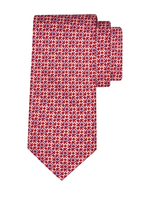 Ferragamo patterned silk tie - Red