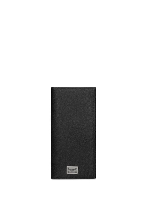 Dolce & Gabbana logo-tag leather vertical wallet - Black