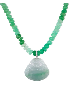 JIA JIA 14K white gold diamond multi-stone necklace - Green