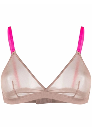 Maison Close Corps à Corps mesh triangle bra - Brown