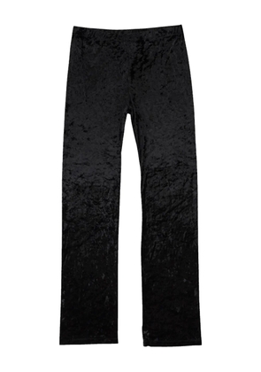 Callipygian crushed velvet trousers - Black