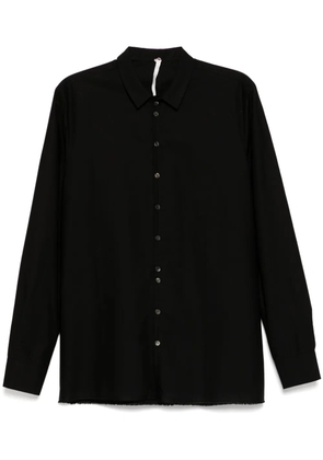 Label Under Construction raw edge shirt - Black