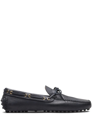 Car Shoe lace-up leather boat shoes - Blue