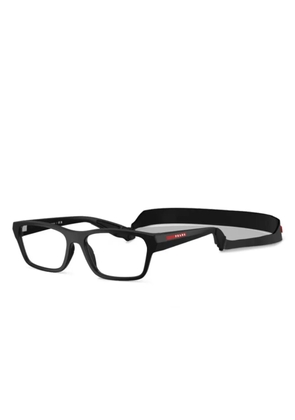 Prada Linea Rossa logo-print glasses - Black