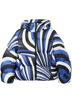 PUCCI Iride-print puffer jacket - Blue