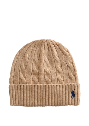 Polo Ralph Lauren cable-knit beanie hat - Neutrals