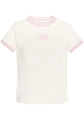 Barrie logo-embellished cashmere T-shirt - White