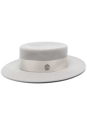 Maison Michel Kiki canotier hat - Grey